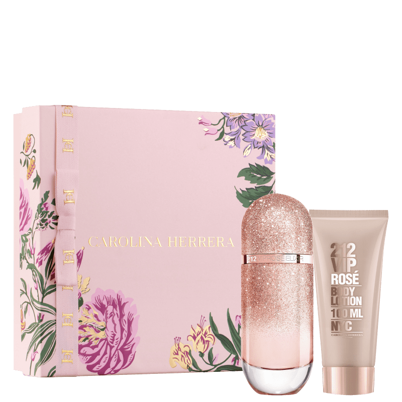 Conjunto 212 VIP Rosé Elixir Carolina Herrera Feminino - Eau de Parfum 80ml + Loção Hidratante Corporal 100ml