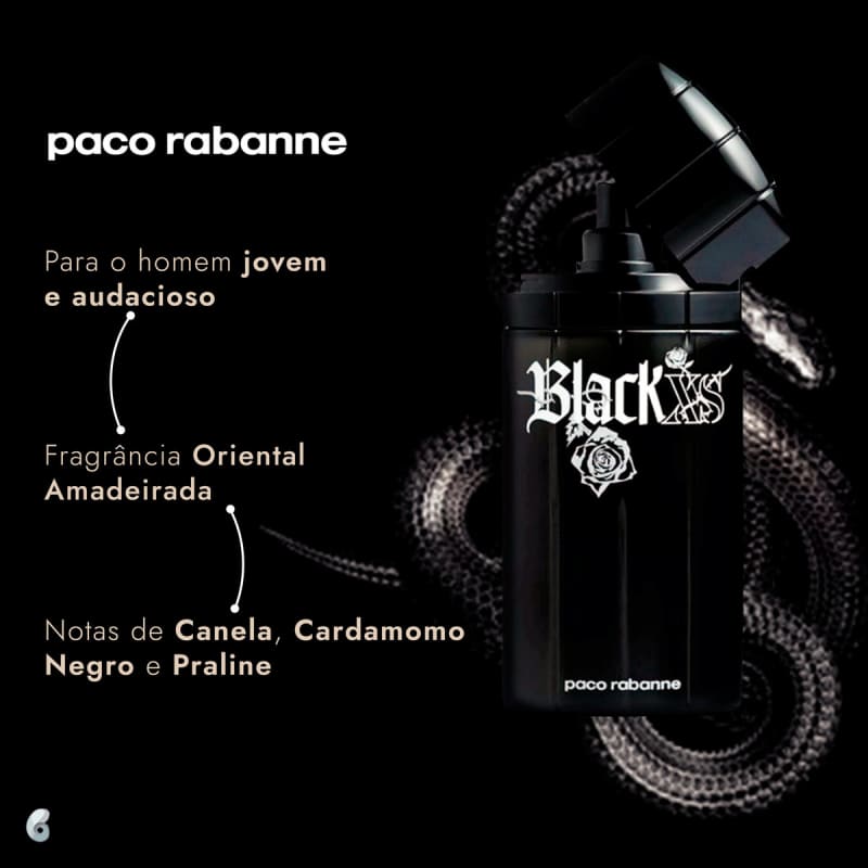 Black XS For Him Paco Rabanne Eau de Toilette - Perfume Masculino 50ml