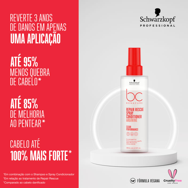 Schwarzkopf Professional BC Bonacure Clean Performance Repair Rescue Spray Condicionador - Leave-in 200ml