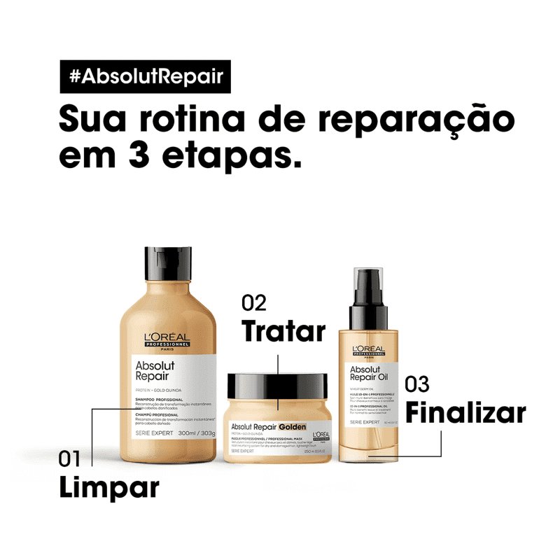 L'Oréal Professionnel Serie Expert Absolut Repair Gold Quinoa + Protein - Shampoo 300ml