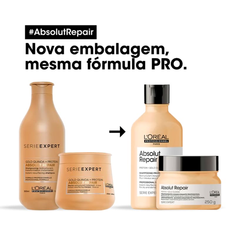 Kit L'Oréal Professionnel Serie Expert Absolut Repair Gold Quinoa + Protein Instant Resurfacing (2 Produtos)