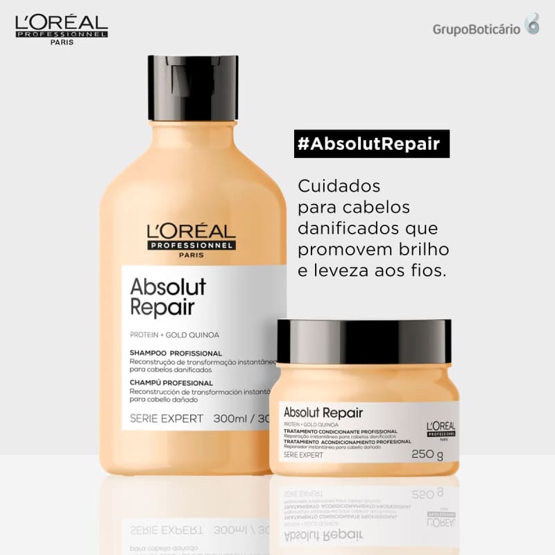 Kit L'Oréal Professionnel Serie Expert Absolut Repair Gold Quinoa + Protein Instant Resurfacing (2 Produtos)