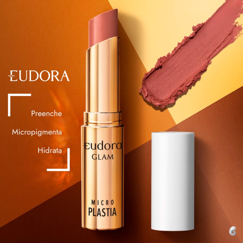 Eudora Glam Microplastia Nude Rosado - Batom 3,3g