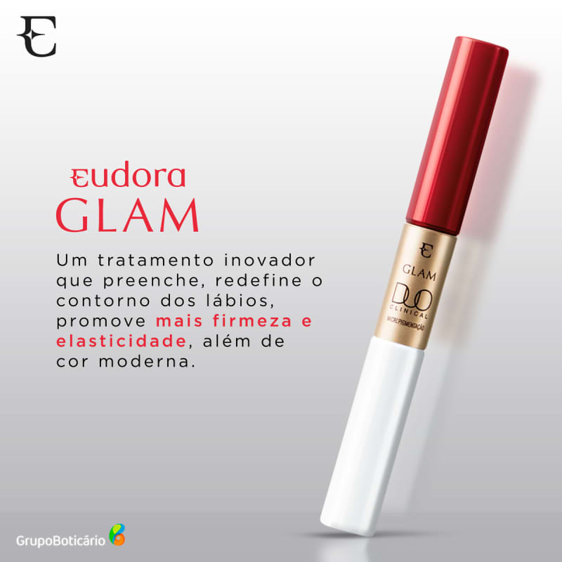 Eudora Glam Duo Clinical Vermelho Magnífico - Batom Líquido 3,5g