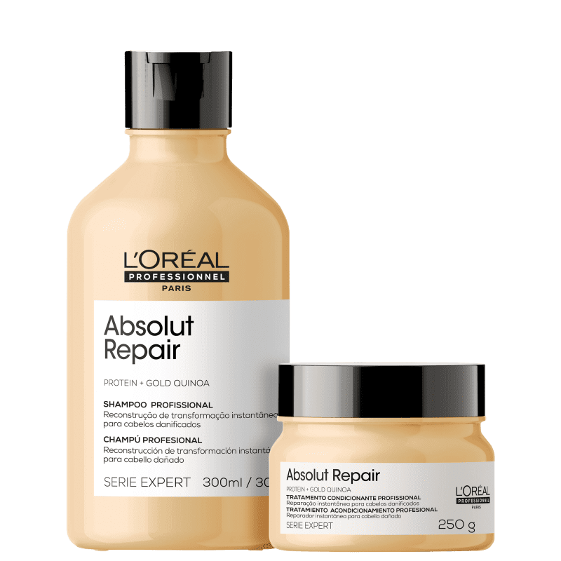 Kit L'Oréal Professionnel Serie Expert Absolut Repair Gold Quinoa + Protein Instant Resurfacing (2 Produtos)