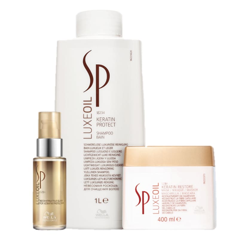 Kit SP System Professional Luxe Oil Keratin Restore Salon 2 (3 Produtos)