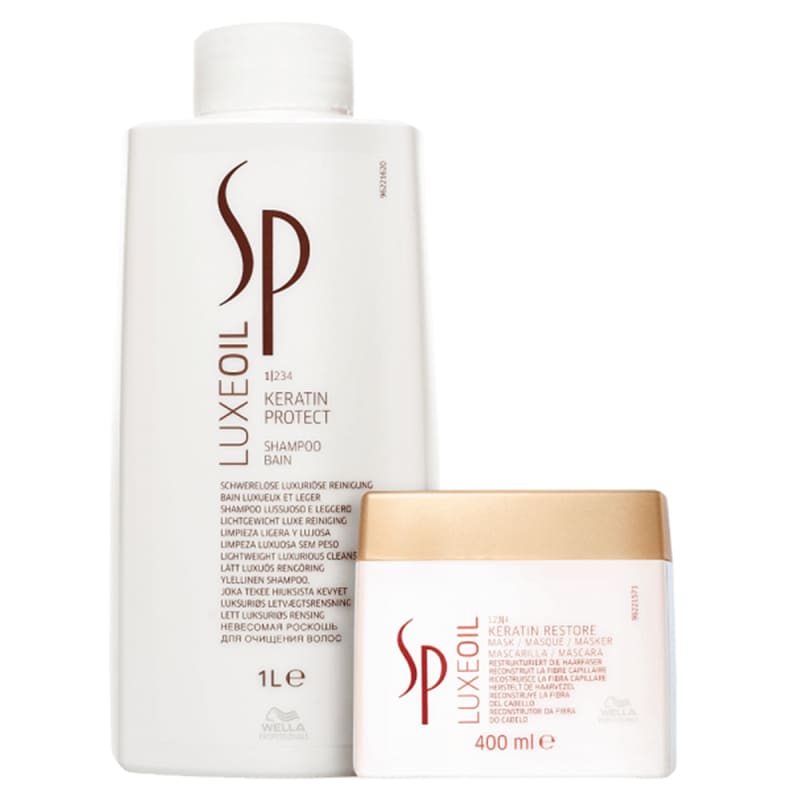 Kit SP System Professional Luxe Oil Keratin Protect Restore Salon (2 Produtos)